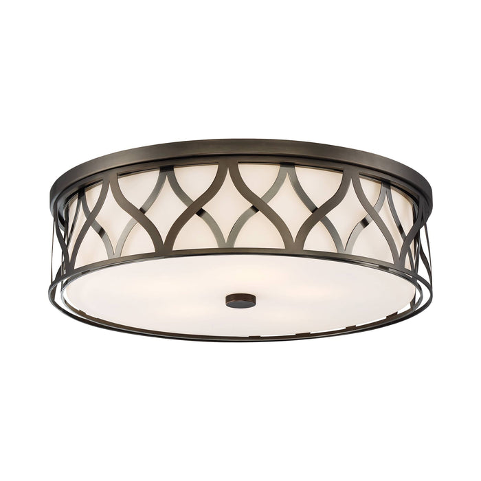 840-L LED Flush Mount Ceiling Light in Harvard Court Bronze with Pewter (Large).