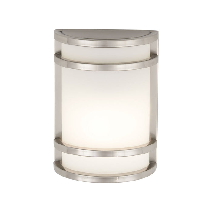 Bay View Outdoor Wall Light in Brushed Stainless Steel (9.5-Inch).