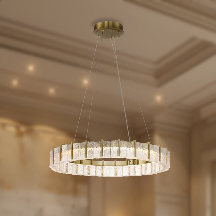 Sevryn LED Pendant Light in living room.