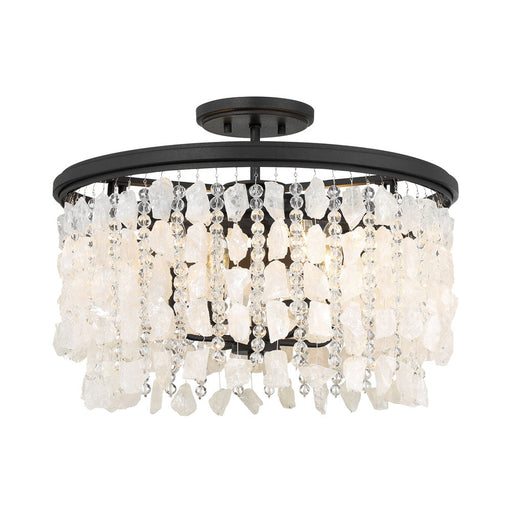 Shimmering Elegance Semi Flush Mount Ceiling Light.