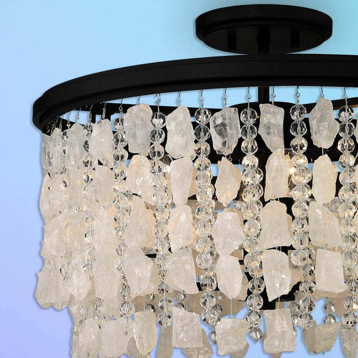 Shimmering Elegance Semi Flush Mount Ceiling Light in Detail.