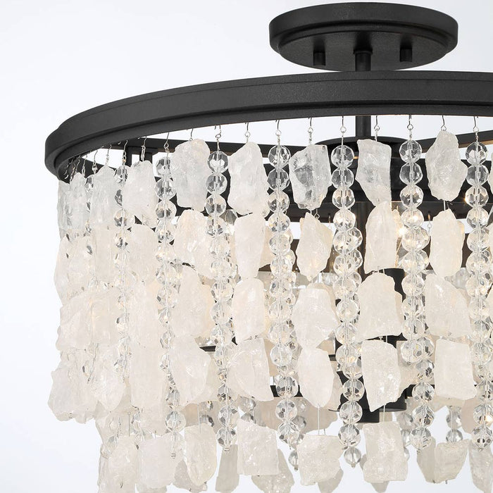 Shimmering Elegance Semi Flush Mount Ceiling Light in Detail.