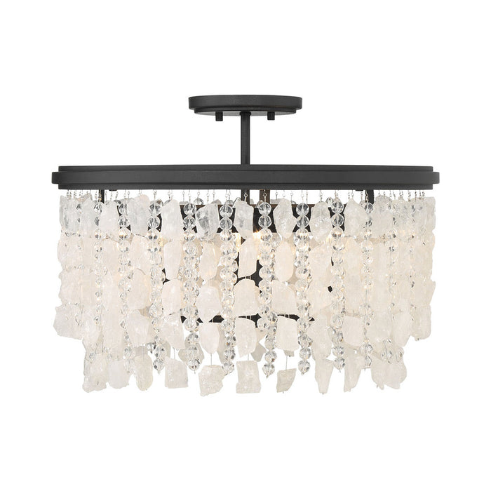 Shimmering Elegance Semi Flush Mount Ceiling Light in Detail.