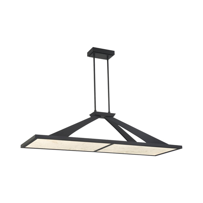 Stiles LED Linear Pendant Light in Sand Coal Black.