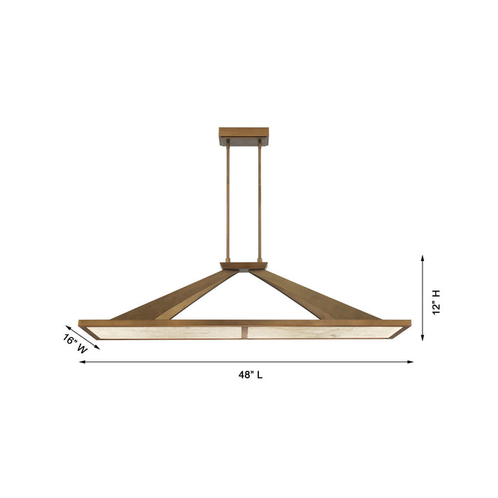 Stiles LED Linear Pendant Light - line drawing.