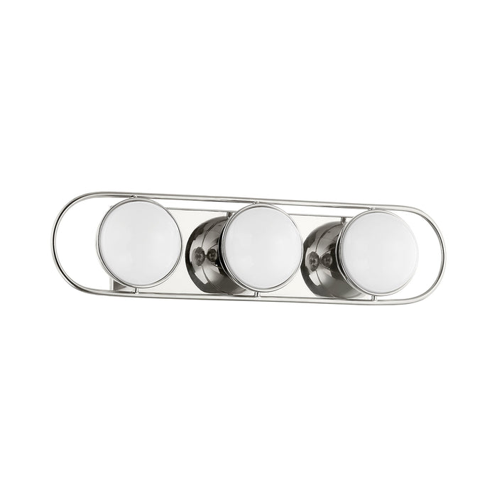 Amy Bath Vanity Light in Polished Nickel (3-Light).