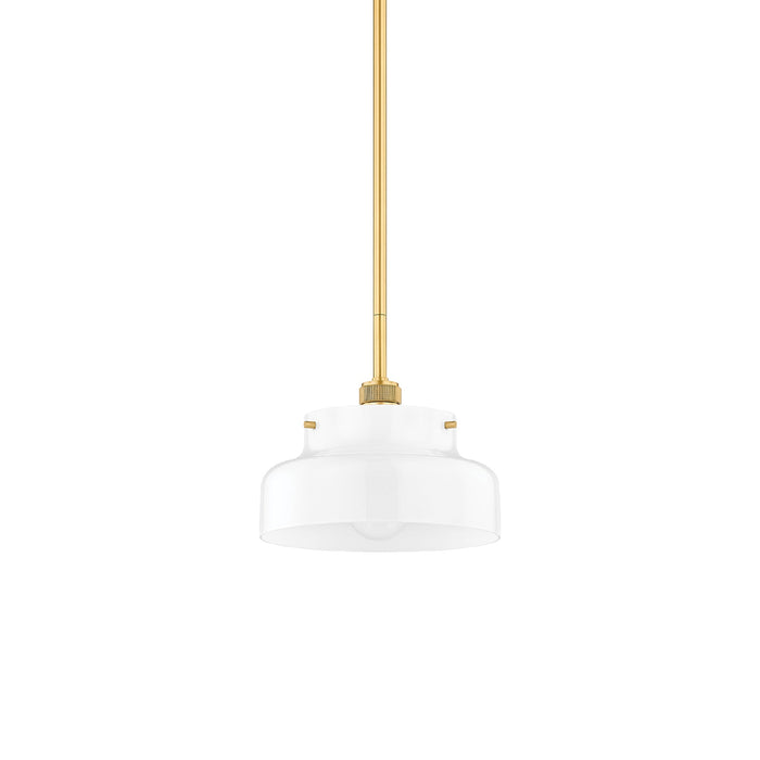 Luella Pendant Light in Aged Brass (Small).