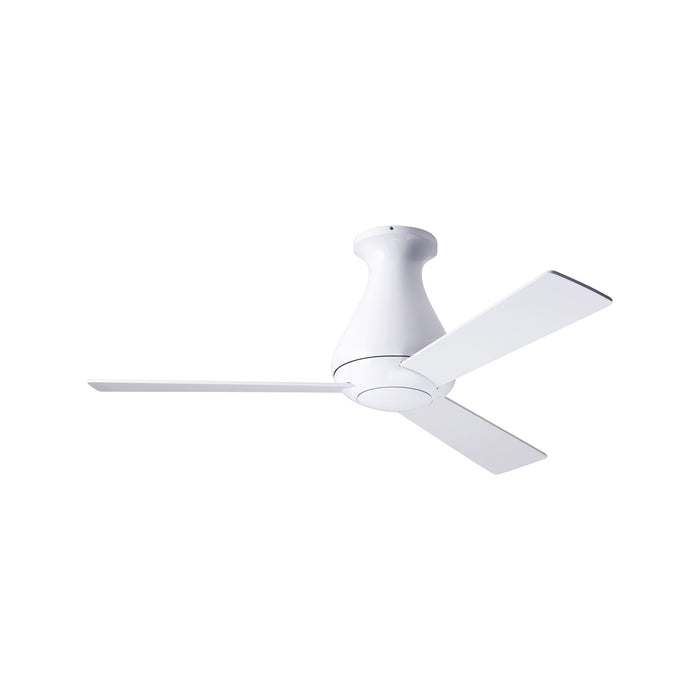 Altus 42-Inch Flush Mount Ceiling Fan in Gloss White/White (Non-LED).