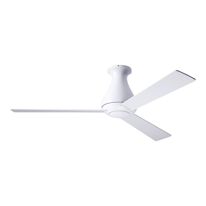 Altus 52-Inch Flush Mount Ceiling Fan in Gloss White/White (Non-LED).