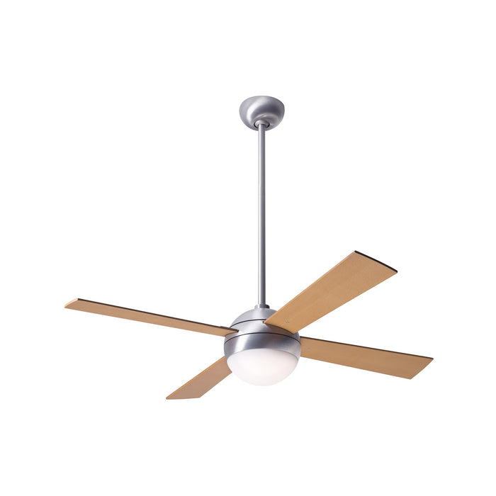 Ball 42-Inch Ceiling Fan in Brushed Aluminum/Maple (LED).
