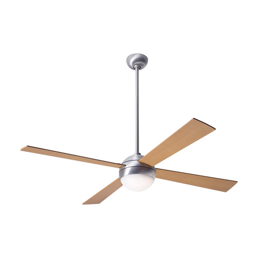 Ball 52-Inch Ceiling Fan in Brushed Aluminum/Maple (LED).