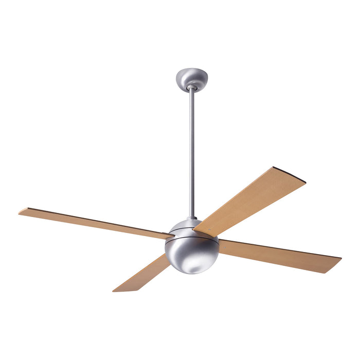 Ball 52-Inch Ceiling Fan in Brushed Aluminum/Maple (Non-LED).
