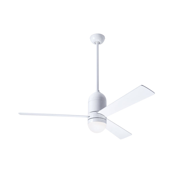 Cirrus DC LED Ceiling Fan in Gloss White (White).