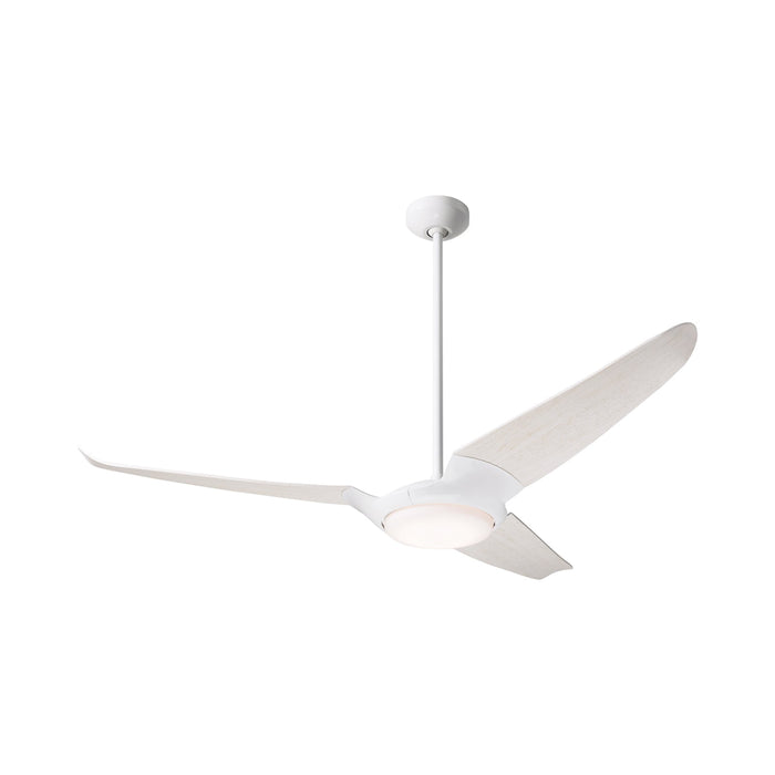 IC/Air 3 LED Ceiling Fan in Gloss White/Mahogany.