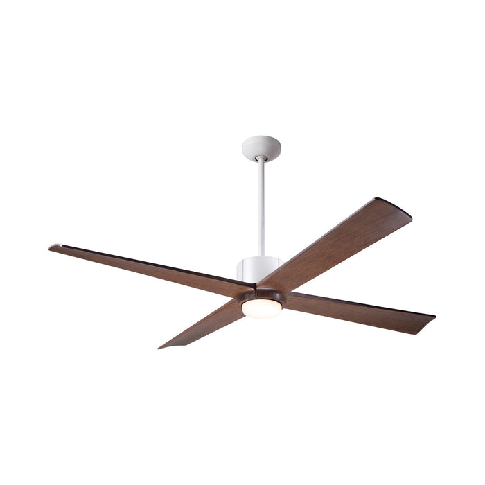 Nouveau DC LED Ceiling Fan in Matte White/Graphite/Mahogany.