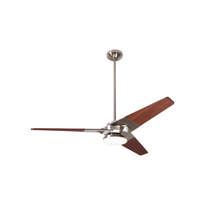 Torsion 52-Inch 20W LED Ceiling Fan in Bright Nickel/Mahogany (52-Inch).