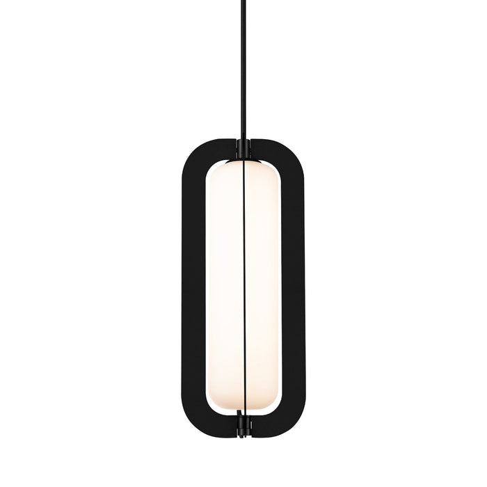 Echelon LED Vertical Pendant Light in Black (22-Inch).