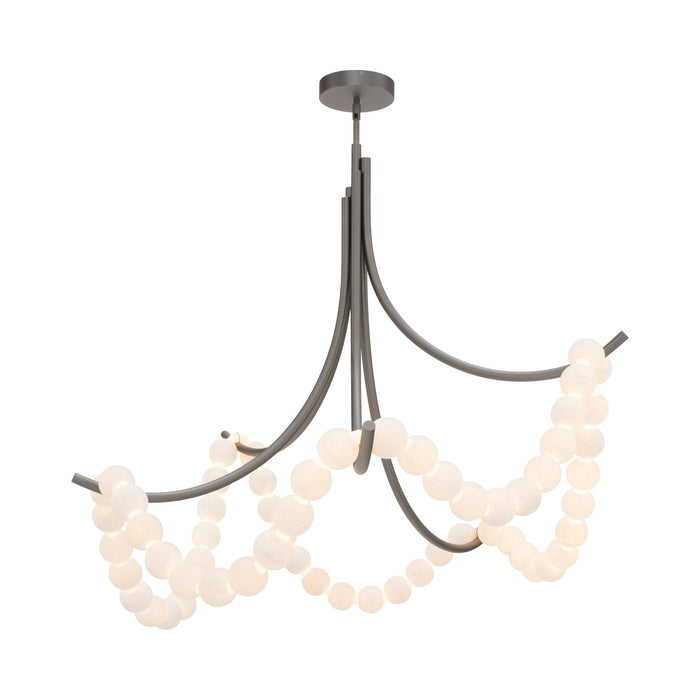 Parel LED Flush Mount Ceiling Light in Antique Nickel.