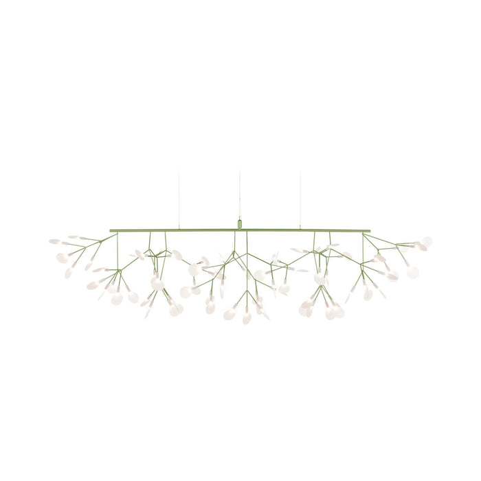 Heracleum III LED Linear Pendant Light in Green.