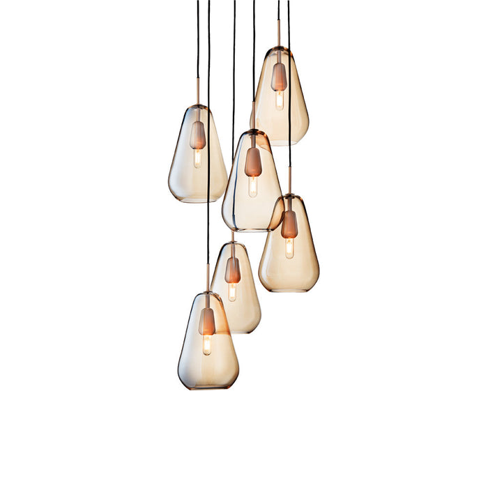 Anoli Chandelier in Gold (6-Light).