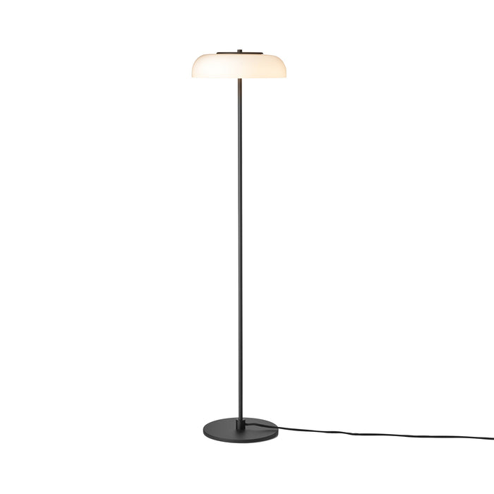 Blossi LED Floor Lamp in Black/Opal.