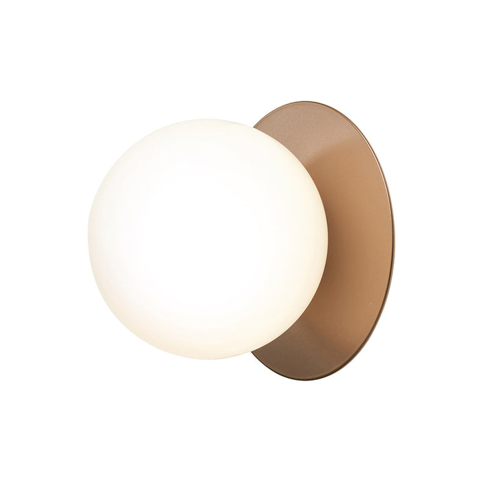 Liila IP 44 Ceiling / Wall Light in Dark Bronze/Opal White (Medium).