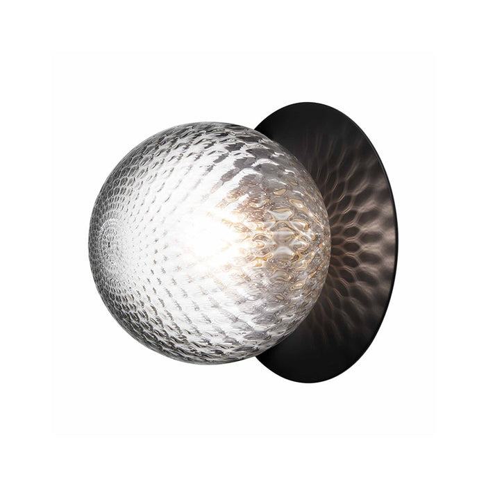 Liila IP 44 Ceiling / Wall Light in Black/Optic Clear (Medium).