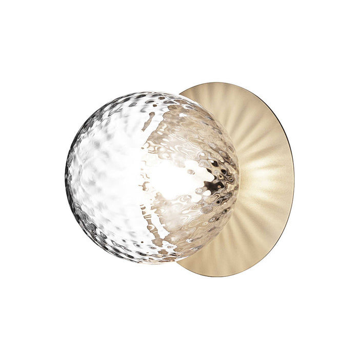 Liila IP 44 Ceiling / Wall Light in Nordic Gold/Optic Clear (Medium).