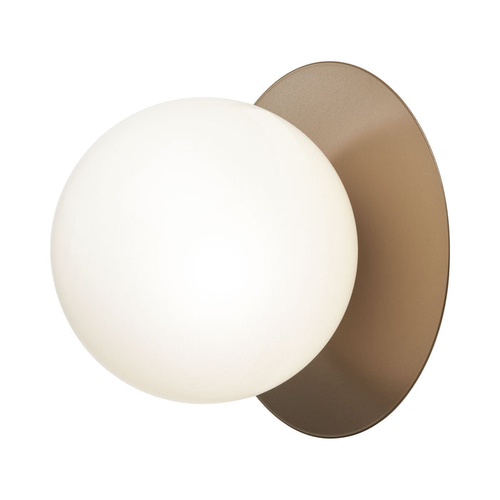 Liila IP 44 Ceiling / Wall Light in Dark Bronze/Opal White (Large).