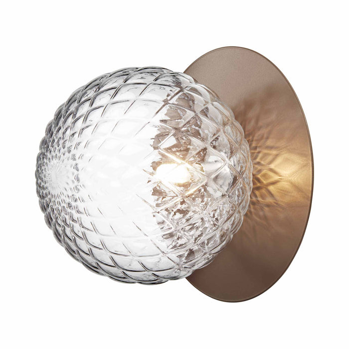 Liila IP 44 Ceiling / Wall Light in Dark Bronze/Optic Clear (Large).