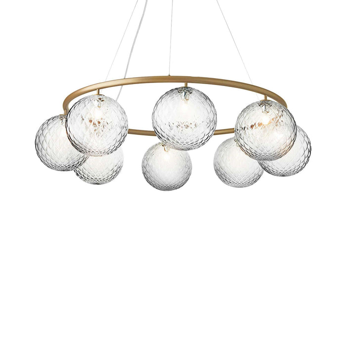 Miira Circular Chandelier in Brass/Optic Clear (8-Light).