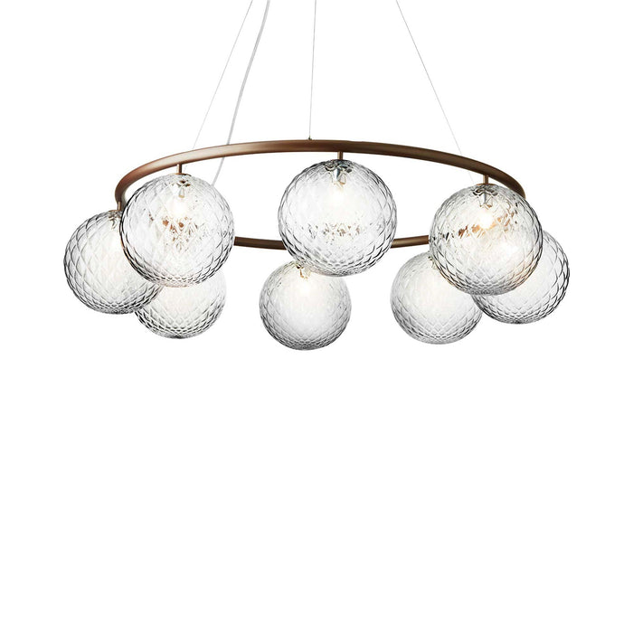 Miira Circular Chandelier in Dark Bronze/Optic Clear (8-Light).