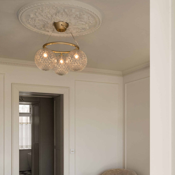 Miira Circular Chandelier in living room.