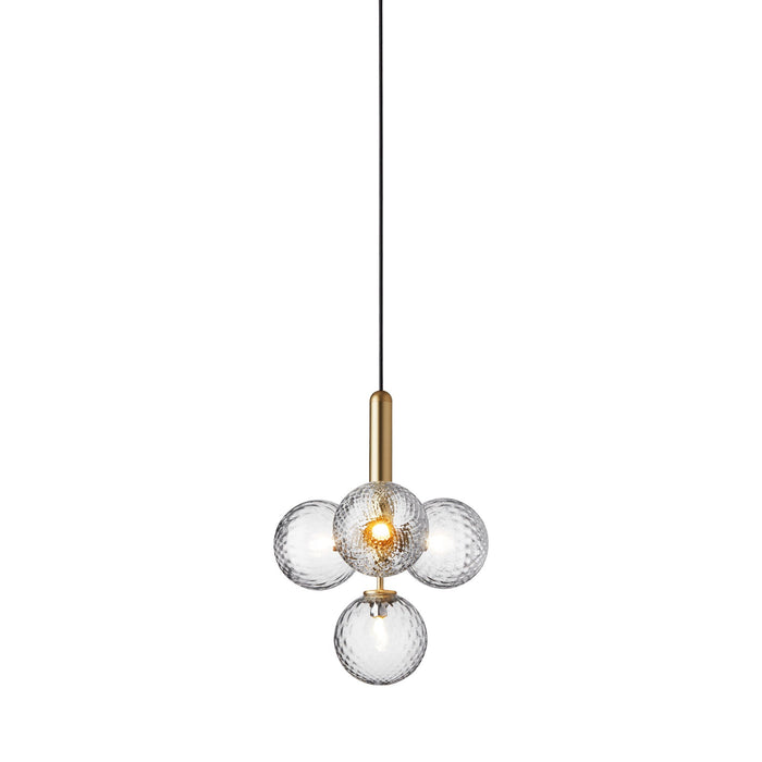 Miira Multi Pendant Light in Brass/Optic Clear.