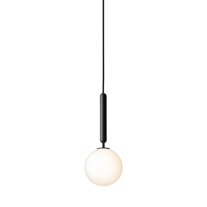 Miira Pendant Light in Rock Grey/Opal White (Medium).