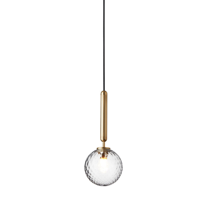 Miira Pendant Light in Brass/Optic Clear (Medium).