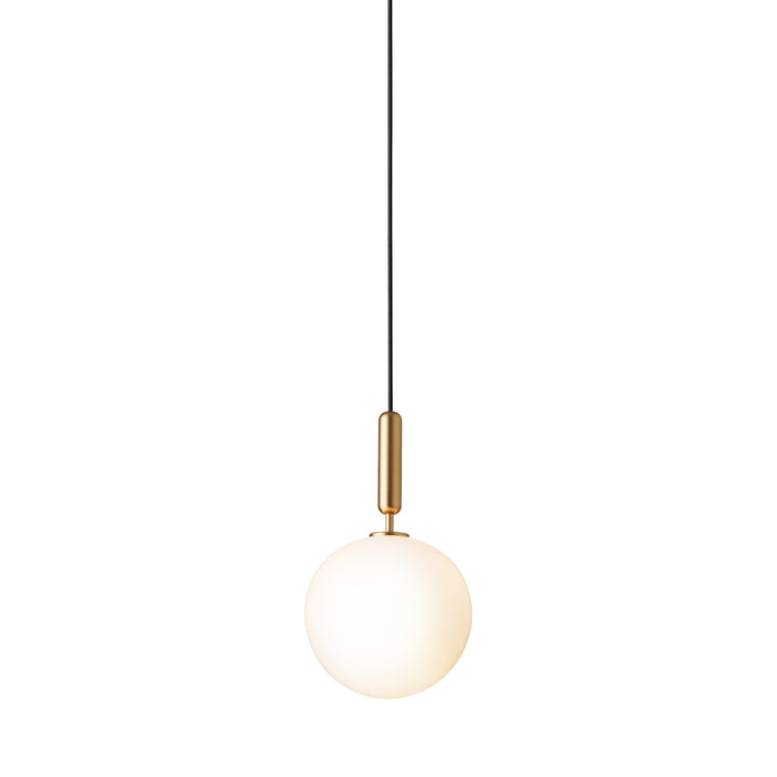 Miira Pendant Light in Brass/Opal White (Large).