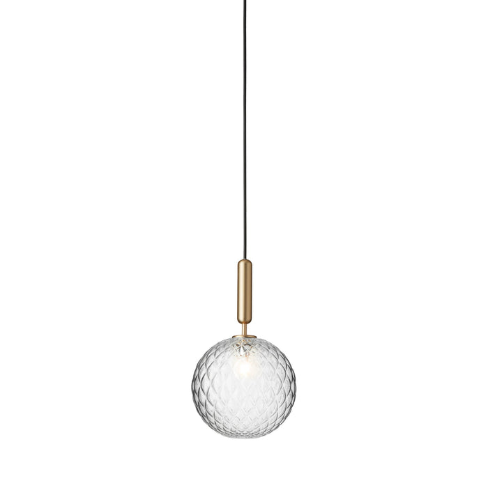 Miira Pendant Light in Brass/Optic Clear (Large).