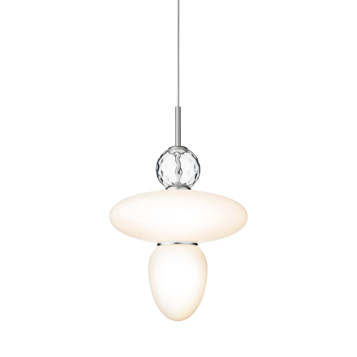 Rizzatto Pendant Light in Satin Silver (Large).