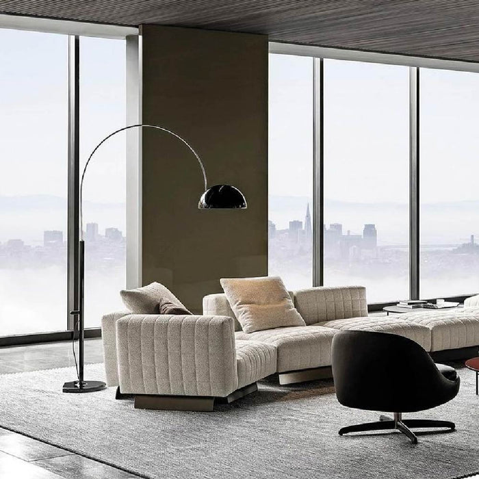 Coupe Arch Floor Lamp in living room.