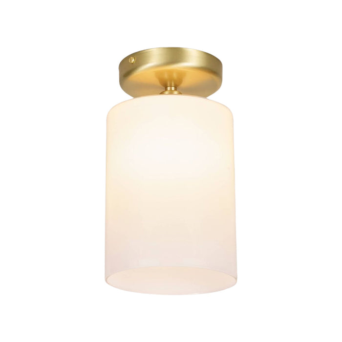 Brompton Flush Mount Ceiling Light in Satin Brass (Small).