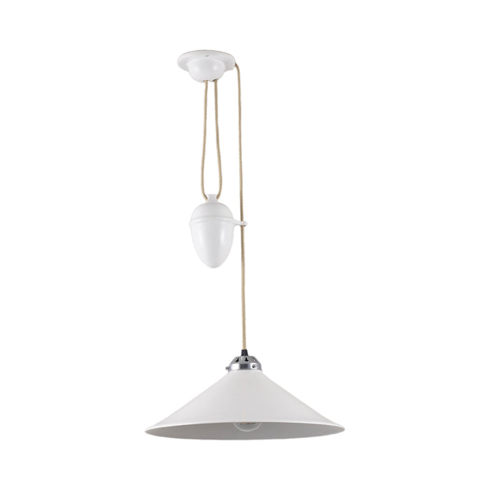 Cobb Pendant Light in Natural White/Chrome (Large).