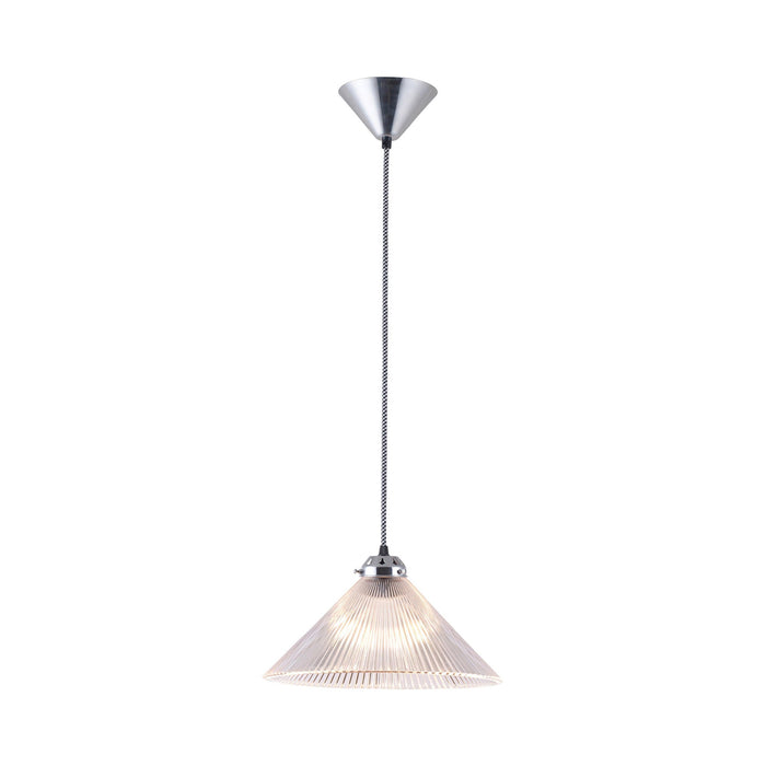 Conical Prismatic Pendant Light.