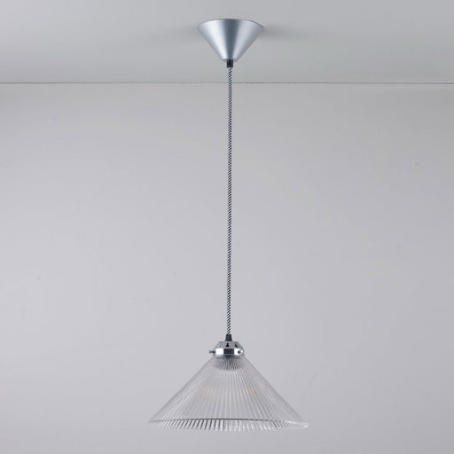 Conical Prismatic Pendant Light in Detail.