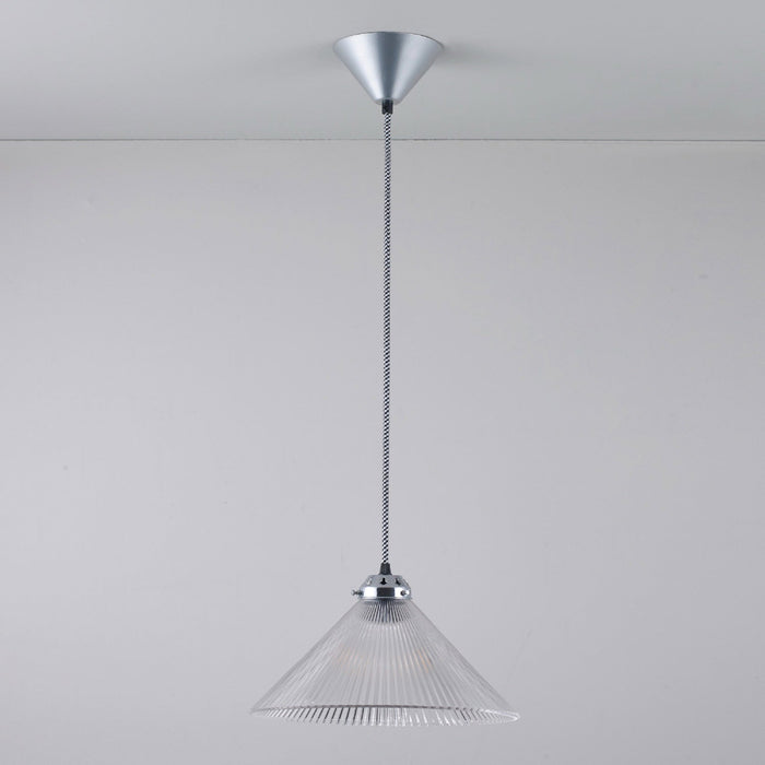 Conical Prismatic Pendant Light in Detail.