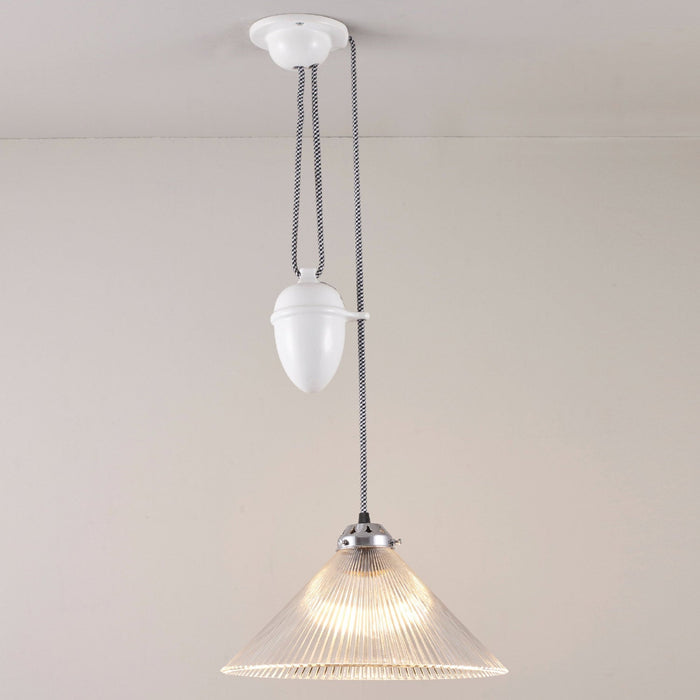 Conical Rise & Fall Pendant Light in Detail.