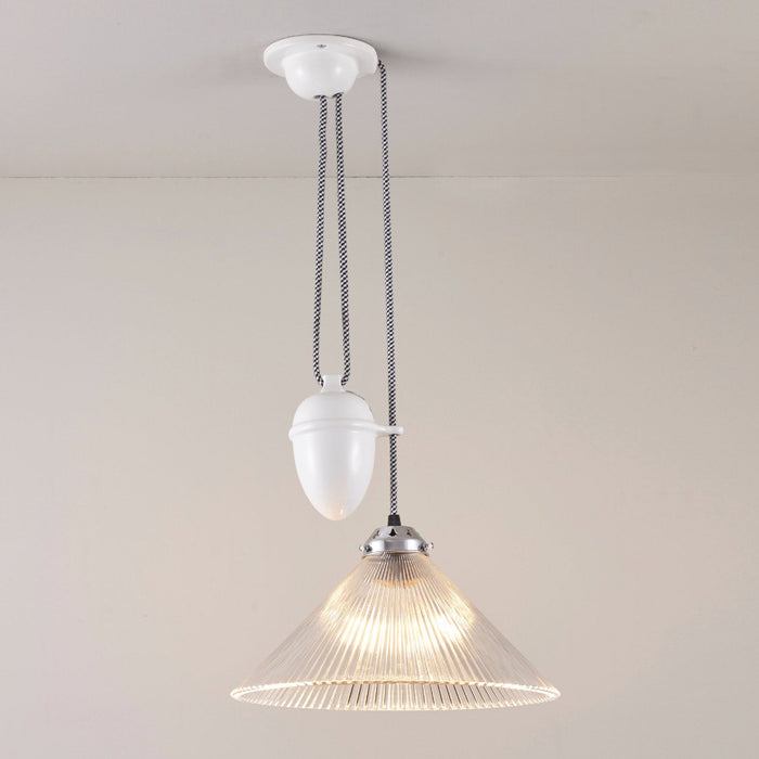 Conical Rise & Fall Pendant Light in Detail.