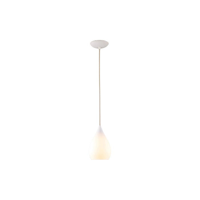 Drop One Pendant Light in Natural White Matt (Small).