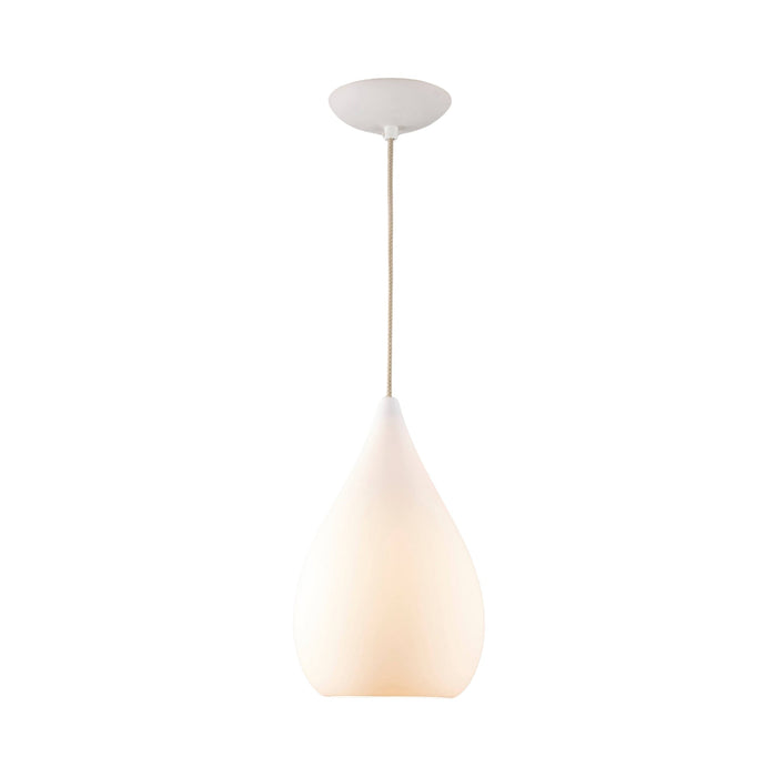 Drop One Pendant Light in Natural White Matt (Large).