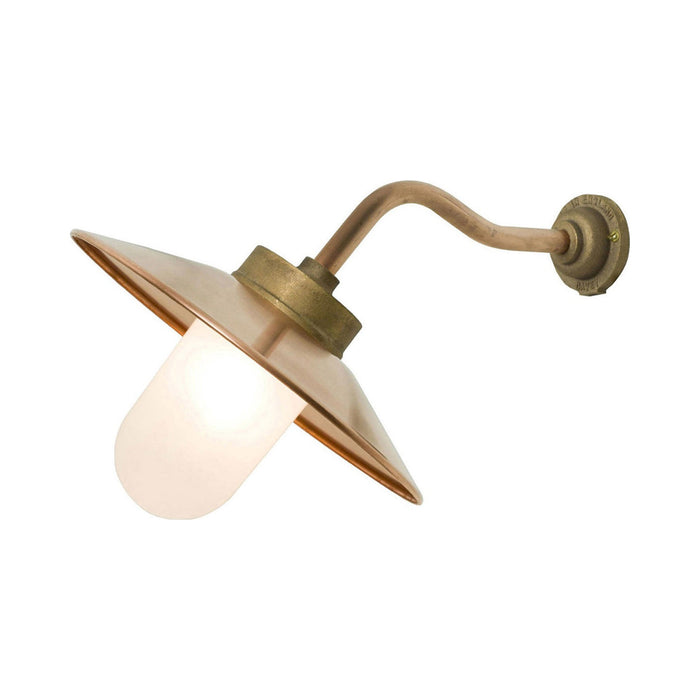 Exterior Bracket Indoor/Outdoor Wall Light in Frosted Glass/Reflector/Canted.